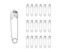 100 Unidades Imperdibles Pequeños Plateados 20mm - Mini Alfileres de Seguridad Níquelados para Costura, Ropa, Manualidades, Confección, Joyería, Bricolaje y Reparaciones