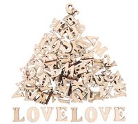 100 Unidades Letras Mayúsculas De Madera Sin Acabar Con