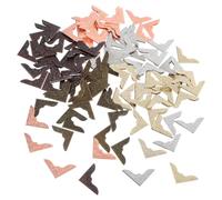 100 Unidades Protector Metálico Triangular para Esquinas de Libros, Estilo | Hierro Acabado Metálico, Refuerzo de Bordes y Cubiertas, para Menús y Carpetas de Presentación