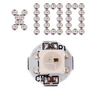 100 unidades WS2812B ECO RGB de aleación de alambres 5050 con disipador de calor PCB (10 mm x 3 mm), chips LED SMD blancos