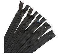 100 Unids 3# 15cm 20cm 25cm 30cm 40cm Colorido Cierre cerrado Nylon Bobinas Cremalleras Sastre Costura Artesanía Piezas de repuesto, Negro, 20cm