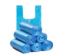 100 unids / 5 rollo de bolsa de basura engrosada tipo chaleco bolsa de almacenamiento para cocina hogar baño bolsa de basura 45x63cm