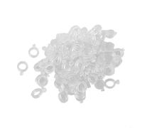 100 unids bandas de cebo de pellets transparentes anillos de plástico elástico para carpa, aparejos de pesca gruesos, aparejos de pelo, tamaños S M L 2 a 12 mm (M)