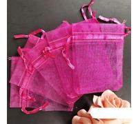 100 Unids Bolsa De Tul Bolsas Con Cordones 7x9/9x12/10x15cm Exhibición De Regalo De Joyería Bolsas De Embalaje Bolsa De Regalo De Boda Sachet Organza Bag 5z-rose red-9x12 cm -SH313-100-other