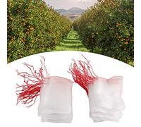 100 UNIDS Bolsas De Malla De Protección De Nylon Ver a Través De Bolsas Reutilizables De Protección De Frutas y Verduras De Jardín Uso Múltiple Bolsas De Almacenamiento con Cordón para Verduras