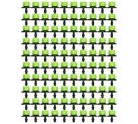 100 Unids Emisor de Riego por Goteo de 8 Orificios Aspersor de Ahorro de Agua Ajustable para Jardín Invernadero Patio Plástico PP Duradero Conexión de Microtubo de 4 mm (Verde)