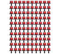 100 Unids Emisor de Riego por Goteo de 8 Orificios Aspersor de Ahorro de Agua Ajustable para Jardín Invernadero Patio Plástico PP Duradero Conexión de Microtubo de 4 mm (Roja)