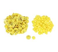 100 Unids Etiquetas de Oído, Plástico Ganado Número de Oído Etiqueta Accesorios de Animales de Granja para Cerdo Cabra Ovejas Ganado (Letras)