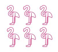 100 unids flamenco en forma de Clips para papel, lindo animal forma marcador Clips Archivo Metal Notas Clips Marca de página para Organización de Documentos Scrapbooking Fabricación de tarjetas