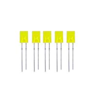 100 unids/lote 2x3x4 cuadrado 5 colores diodo emisor de luz de pierna corta LED en línea lámpara cuentas LED componentes electrónicos DIY(Orange)