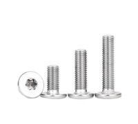 100 unids/lote 304 Acero inoxidable seis lóbulos Torx Ultra delgado súper bajo cabeza de oblea plana tornillo M1.6 M2 .5 M3 M4 M5 M6 M8(8mm x100pcs,M5)