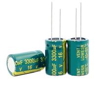 100 unids/lote 3300uf 16V 16v 3300uf condensador electrolítico de aluminio de baja impedancia de alta frecuencia Volumen: 13 * 20mm