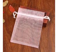 100 Unids/lote 7x9 9x12 cm Pequeñas Bolsas de Organza Favor de Fiesta de Boda Bolsa de Regalo de Dulces Bonita Bolsa con Cordón Bolsita Bolsas de Embalaje de Joyería-Rosa-5x7cm