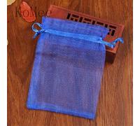 100 Unids/lote 7x9 9x12 cm Pequeñas Bolsas de Organza Favor de Fiesta de Boda Bolsa de Regalo de Dulces Bonita Bolsa con Cordón Bolsita Bolsas de Embalaje de Joyería-Azul Real-7x9cm
