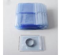 100 Unids/lote Bolsa Transparente Con Cierre De Cremallera Joyería Jade Regalo Artesanía Almacenamiento Bolsas De Embalaje Reutilizable Resellable Agarre Sello-Azul Claro-13x13cm-Otro