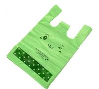 100 unids/lote bolsas de compras de supermercado nuevas bolsas de chaleco de material bolsas de cosméticos de regalo bolsa de embalaje de alimentos-verde, S 20x32 CM 100 Uds