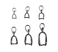 100 unids/lote colgante Clip cierre melón semillas hebilla conector cobre encanto cuentas joyería hallazgos DIY componente de para Hacer Joyas(Black,24MM)