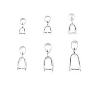 100 unids/lote collar colgante Clip cierre semillas de melón conector hebilla accesorios joyería cobre componente DIY para Hacer Joyas(Silver color plated,7x19MM)