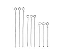 100 unids/lote de acero inoxidable Headpin joyería DIY accesorios pendientes bordar ojo alfileres cabeza plana alfileres para joyería que hacen suministros atractivos