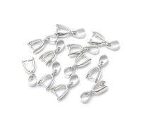 100 unids/lote de cuentas cobre, semillas melón, hebilla plateada, colgantes, cierre, Clips gancho for suministros joyería DIY para Hacer Joyas(Rhodium,6x16mm)