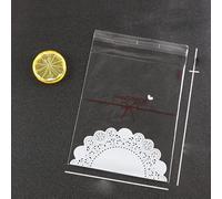 100 unids/lote de regalo de galletas autoadhesivo sellado bolsa de dulces boda Navidad día de San Valentín bolsa transparente 7x7cm-S05,7x7cm