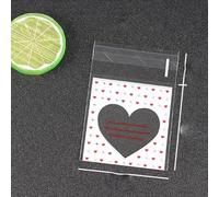 100 unids/lote de regalo de galletas autoadhesivo sellado bolsa de dulces boda Navidad día de San Valentín bolsa transparente 7x7cm-S08,7x7cm