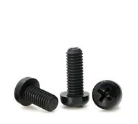 100 unids/lote M2/M2.5/M3/M4/M5 tornillos de cabeza plana plástico blanco redonda nailon negro media(WHITE,M3x15)