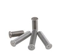 100 unids/lote M3/M4/M5 * 6/8/10-50mm tornillos de soldadura por puntos acero inoxidable DIN32501 clavos plantas pernos for condensador(12mm,M4)