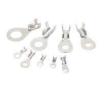 100 unids/lote M3 M4 M5 M6 M8 M10 conectores de cables eléctricos terminales de anillo terminales de engarzado conector no aislado(M5 5.2mm)