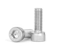 100 unids/lote rosca métrica M3x10 mm M3 * 10 mm 304 tornillos de cabeza hexagonal de acero inoxidable