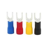 100 unids/lote serie SV terminales de cobre engarzado SV1.25 SV2 SV3.5 PVC casquillos aislantes bloque pala prensado en frío conectores extremos Cable(Blue x 100pcs,SV3.5-6.0)