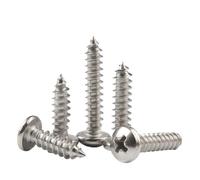 100 unids/lote tornillo de rosca de préstamo M1-M2.6 de cabeza redonda empotrada en cruz de acero inoxidable(20mm x100pcs,M2)