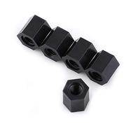 100 Unids M3 Rosca Hembra Nylon Hexagonal Separador Pilar Negro(M3*8)