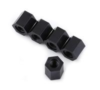 100 unids negro PA66 M3 hembra X M3 hembra Hex roscado espaciador espaciador y alcalino resistente Aplicaciones (M3*8)