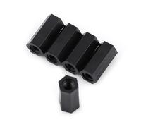 100 unids negro PA66 M3 hembra X M3 hembra Hex roscado espaciador espaciador y alcalino resistente Aplicaciones (M3*12)