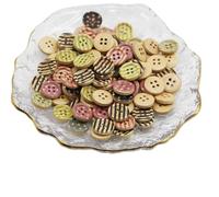 (100 unids/pack) 1,5 cm botones circulares de madera pintados ropa accesorios textiles for el hogar DIY hecho a mano Para Camisa