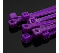 100 unids/pack 4 * 200mm de ancho 2,7mm colorido autoblocante plástico bridas de nailon Zip Tie (Color : Violet)