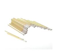 100 unids/pack Pin de prueba de resorte PL75-Q2 cabeza de flor de ciruelo de cuatro mandíbulas diámetro exterior 1,02mm longitud 33,35mm sonda PCB