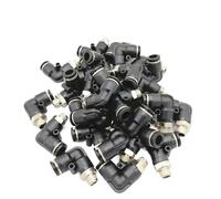 100 unids/pack PL Accesorios Neumáticos de 2 vías for 1/4 "-8mm 1/8"-6mm 1/4 "-6mm(PL8-01)