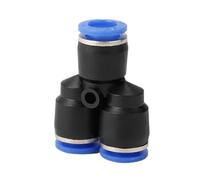 100 unids/pack PY Accesorios Neumáticos Y tipo de 3 vías for 4mm 6mm 8mm 10mm 12mm tubo PY6 PY8(10mm)