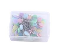 100 Unids Pines de Patchwork Flores Cabeza Cabeza de Flor Pasadores de Acero Inoxidable Patchwork Aguja Multi-Color Posición Fija Acolchar Accesorios de Herramientas de Bricolaje para Coser