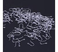 100 Unids/set 0,65 mm Ganchos de Alambre de Oreja de Resina No Alergénica Hallazgos de Aretes Joyas Aptas Hallazgos de Aretes Franceses Transparentes Exhibición de Caja de Joyería para Vender