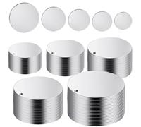 100 unids/set estampación espacios en blanco redondos etiquetados 10/15/20/25/30mm espacios en blanco de grabado de metal en blanco etiquetado perro para artesanía