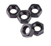100 Unids/set M2-M5 Hilo Métrico Hexagonal Tuercas Negro Zinc Plateado Acero al Carbono Tuercas Hexagonales Kits para Sujetador de la máquina(M2.5)