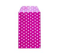 100 Unids/set Mini Sobres Paquetes Jardín Hogar Papel Kraft Semillas Sobres Protectores Bolsas de Almacenamiento Dot Bolsa de Regalo Cumpleaños-Punto Rosa Caliente-25 piezas