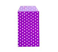 100 Unids/set Mini Sobres Paquetes Jardín Hogar Papel Kraft Semillas Sobres Protectores Bolsas de Almacenamiento Dot Bolsa de Regalo Cumpleaños-Púrpura Punto-10 piezas