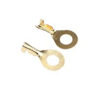 100 Unids/set No Aislado M3 M4 M5 M6 Terminales De Cable Anillo Surtido Conector Desnudo Conectores Latón(G,M6 6.2mm)