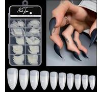 100 Unids/set Puntas De Uñas Halloween Garra Curva Media Cubierta Curvada Garra Falsa Para Extensión Accesorios Manicura