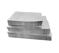 100 unids Silver planas de aluminio de embalaje de almacenamiento de alimentos a granel 8x12
