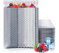 100 Unids Sobres De Papel Enchapado De Burbujas Bolsa Acolchada Sobres De Envío Bolsas De Burbujas Bolsa De Embalaje Autoadhesiva De Espuma-Plata-15 * 20 Cm